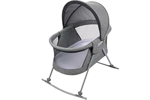 Safety 1st Nap and Go Rocking Bassinet with Travel Bag, Nightfall