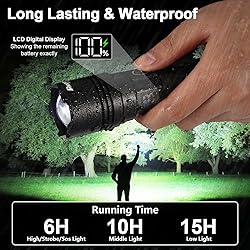 Rechargeable Flashlights 1000000 High Lumens Long