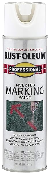 RUST-OLEUM, WHITE 2592838 PROFESSIONAL INVERTED MARKING SPRAY PAINT,...
