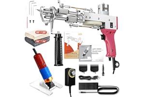 Tufting Gun Starter Kit - artufting Rug Making Kit, 2 in 1 Cut Pile & Loop Pile - Easy to Use Rug Tufting Kit for Craft Lovers, Crafting Studios, Social Media Creators - Pink with Carpet Trimmer