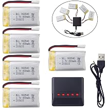 ZYGY 5PCS 3.7V 500mAh 25C Battery & 5en1 Chargeur pour H31 H37 H6D