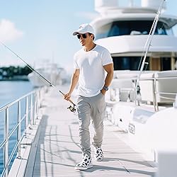 Kalkal Men's Deck Boots, Waterproof Fishing Rain