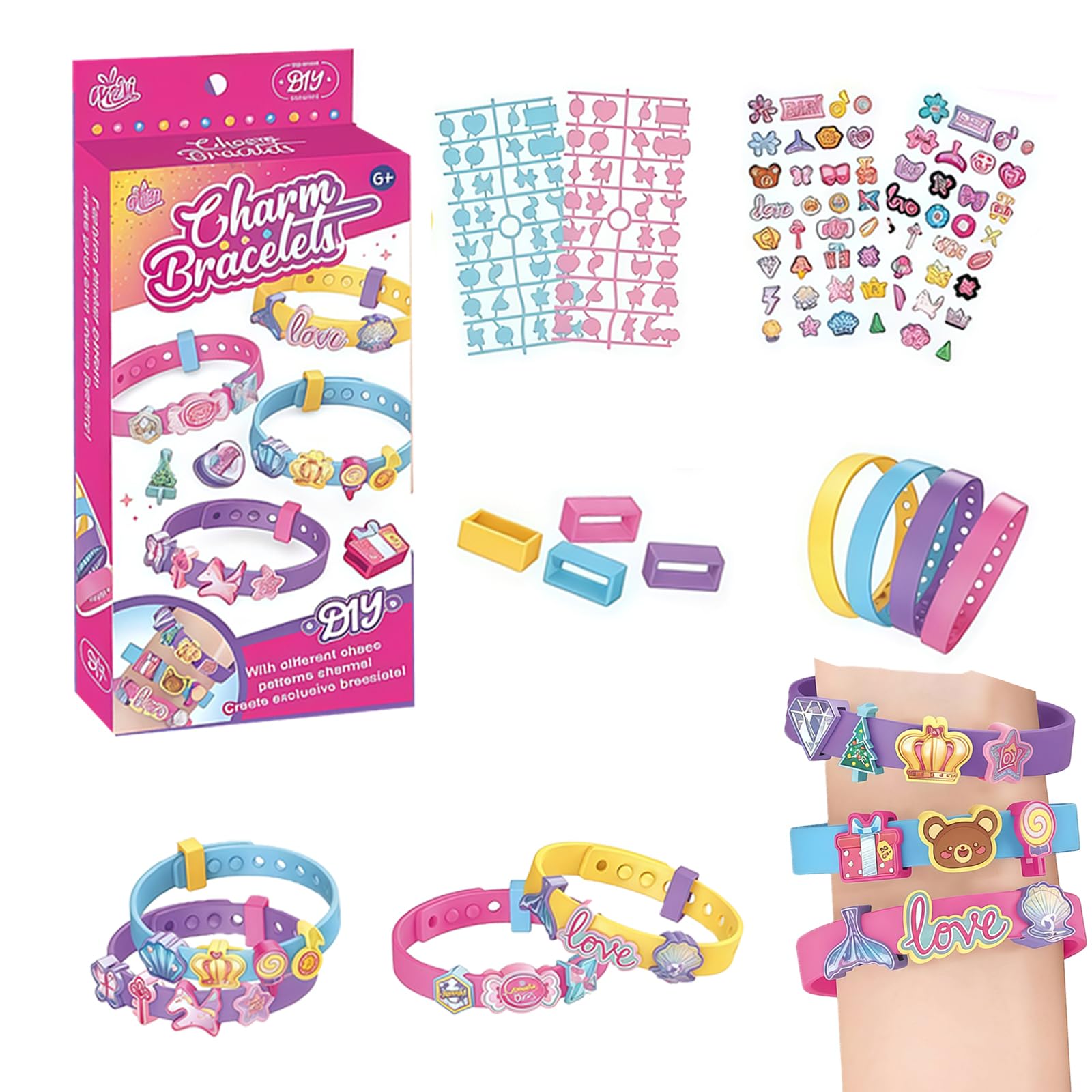 Girls Friendship Bracelet Making Kit, Whimsical Bracelet Making Kit, Delightful Arts and Crafts for Kids Girls Ages 6-12, Fun Cool Maker Bracelets Gifts for Christmas Back to School Children's Day