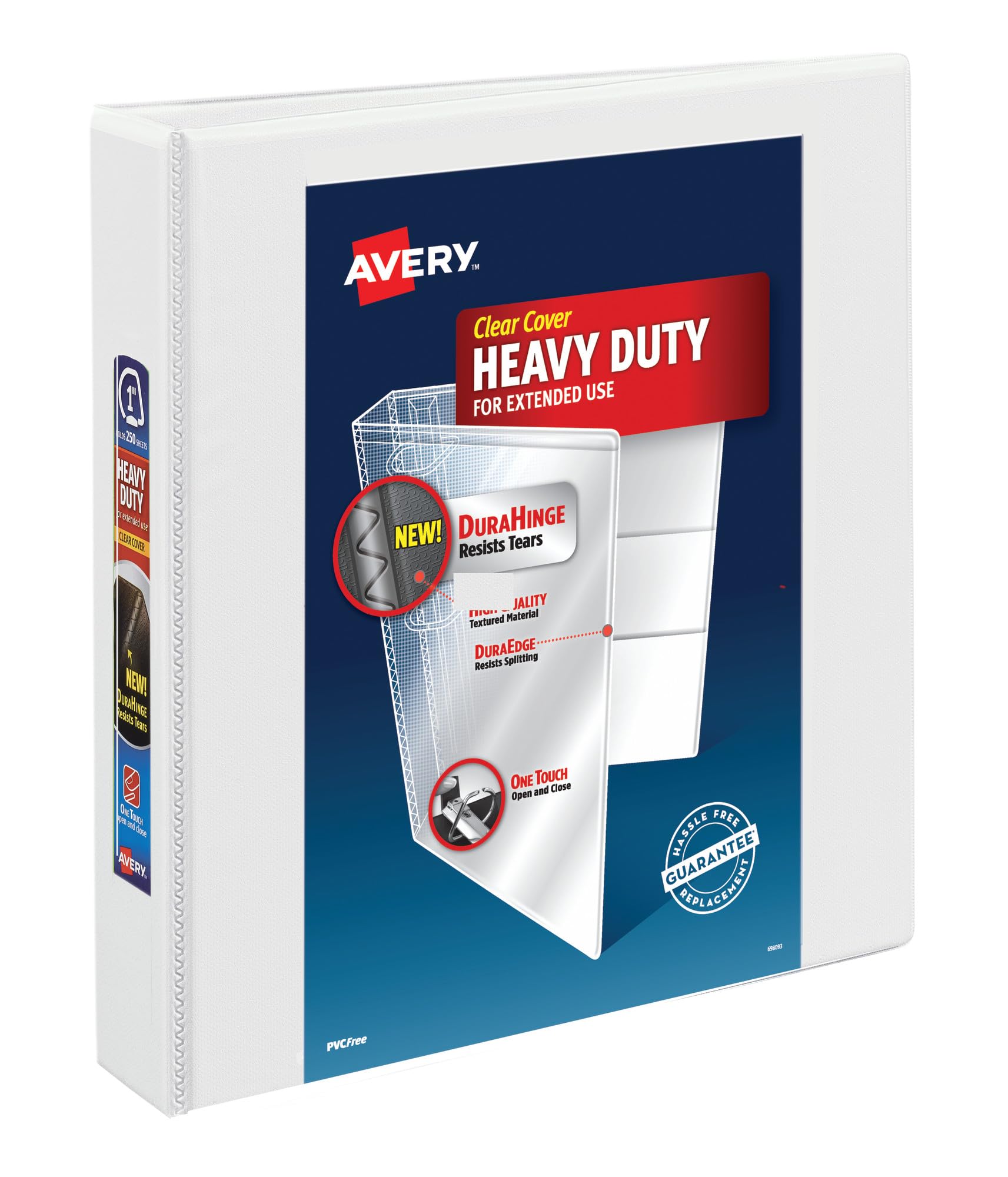 Avery Heavy-Duty View Binder with 1.5-Inch One Touch EZD Ring, White (79195) — image 1
