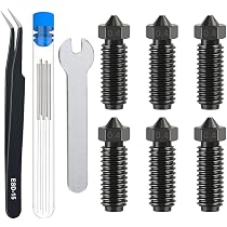 HIKUDIY Lot De 10 Buses Laiton 0,4mm Anycubic Kobra 3 + Aiguilles Nettoyage, Pince Et Clé