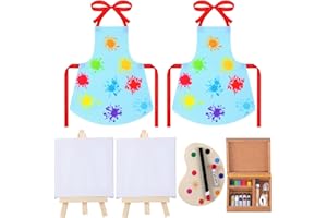 Meooeck 6 Pieces Christmas Doll Accessories Set Including 2 Holiday Clothes Outfit, and 4 Novelty Toy Accessories for Kid(Painting)