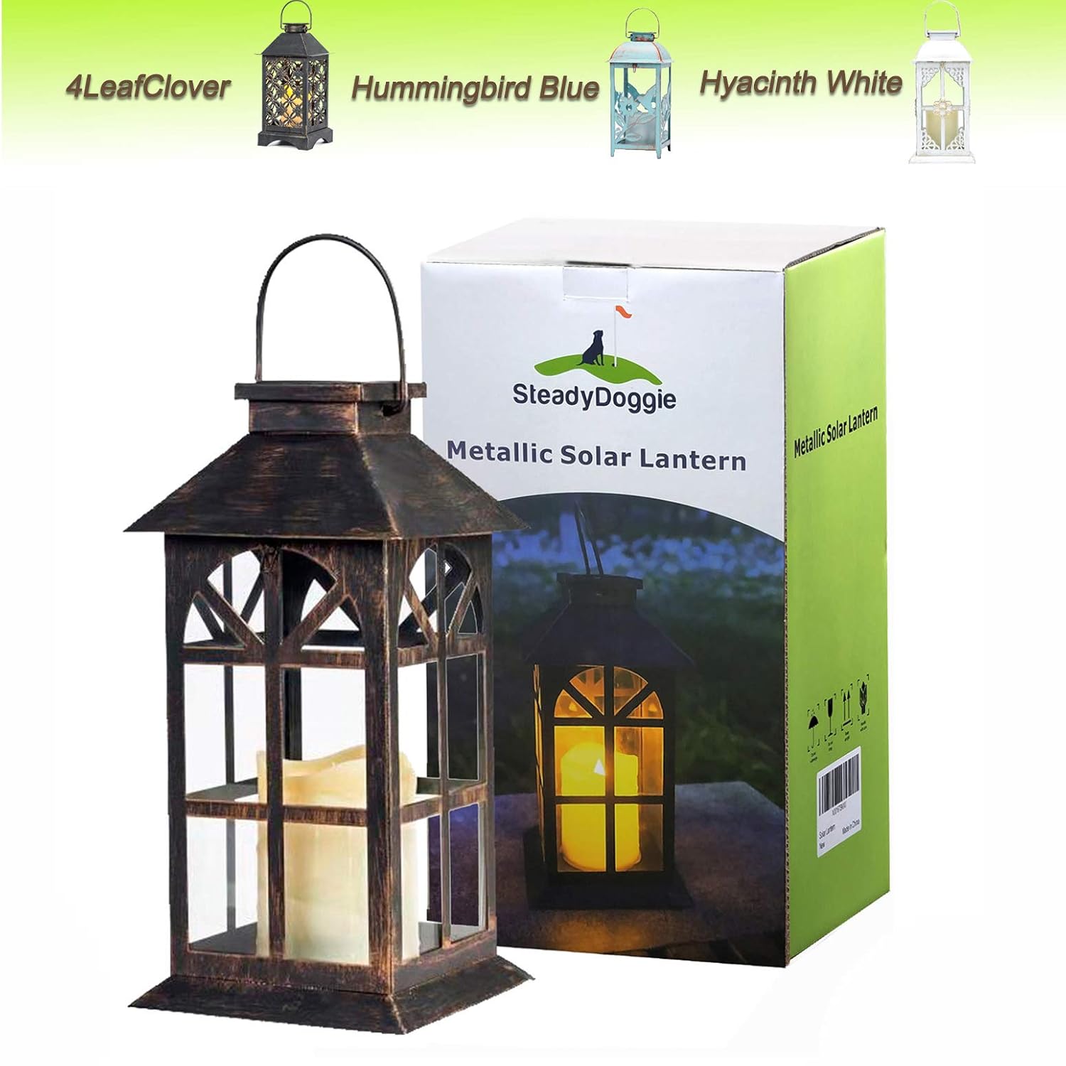 interiores linterna solar con vela led