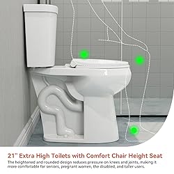 HOROW 21 Inch Tall Toilets, Extra High Toilets with
