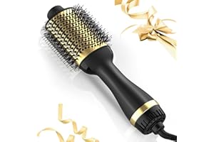 lpstea Hair Dryer Brush Blow Dryer Brush in One, One-Step Hair Dryer and Volumizer, Negative Ion Ceramic Brush Blow Dryer Styler, Hair Brush Dryer for 120 Volt USA outlets only (Gold)