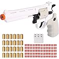 357 Full-Size Realistic Toy Revolver with Quick Cylinder Release & 32FT Precision Shooting - Durable ABS, Safe for Kids, Backyard Games & Cosplay - Includes Speed Loader, 24 Shells & 100 Soft Bullets