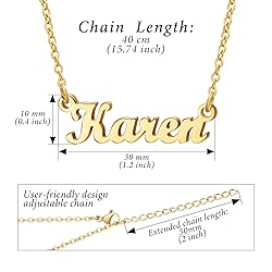 Ldurian Name Necklace Personalized | Karen Name
