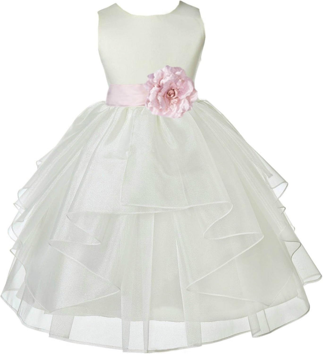 spa colored flower girl dresses