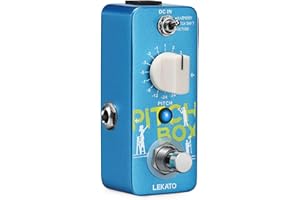 LEKATO Mini Pitch Shifter Pedal, Harmonizer Guitar Pedal Pitch Shift Box, Harmonizer Digital Octave Drop Pedals, True Bypass, Small Effects for Electric Guitar Bass