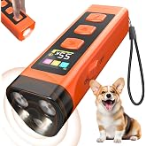 OKSJ Dog Bark Deterrent Device, 3X Ultrasonic Dog Trainer, Anti Barking Device with 65FT Range, Humane Bark Control for Dogs, 3 Training Modes, Works Indoors &amp; Outdoors
