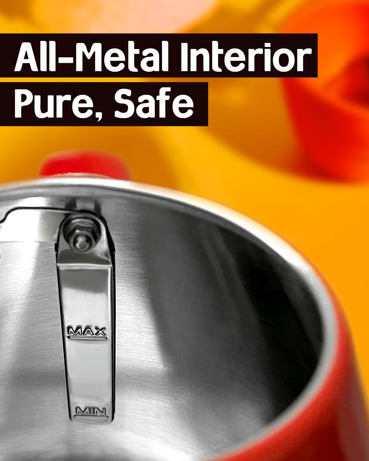 Hazel Quinn Hervidor eléctrico retro - Tetera de 1,7 litros / 57,5 ​​onzas con termómetro, totalmente de acero inoxidable, ebullición rápida 1200 W, sin BPA, inalámbrico, base giratoria, apagado automático - Rojo rubí