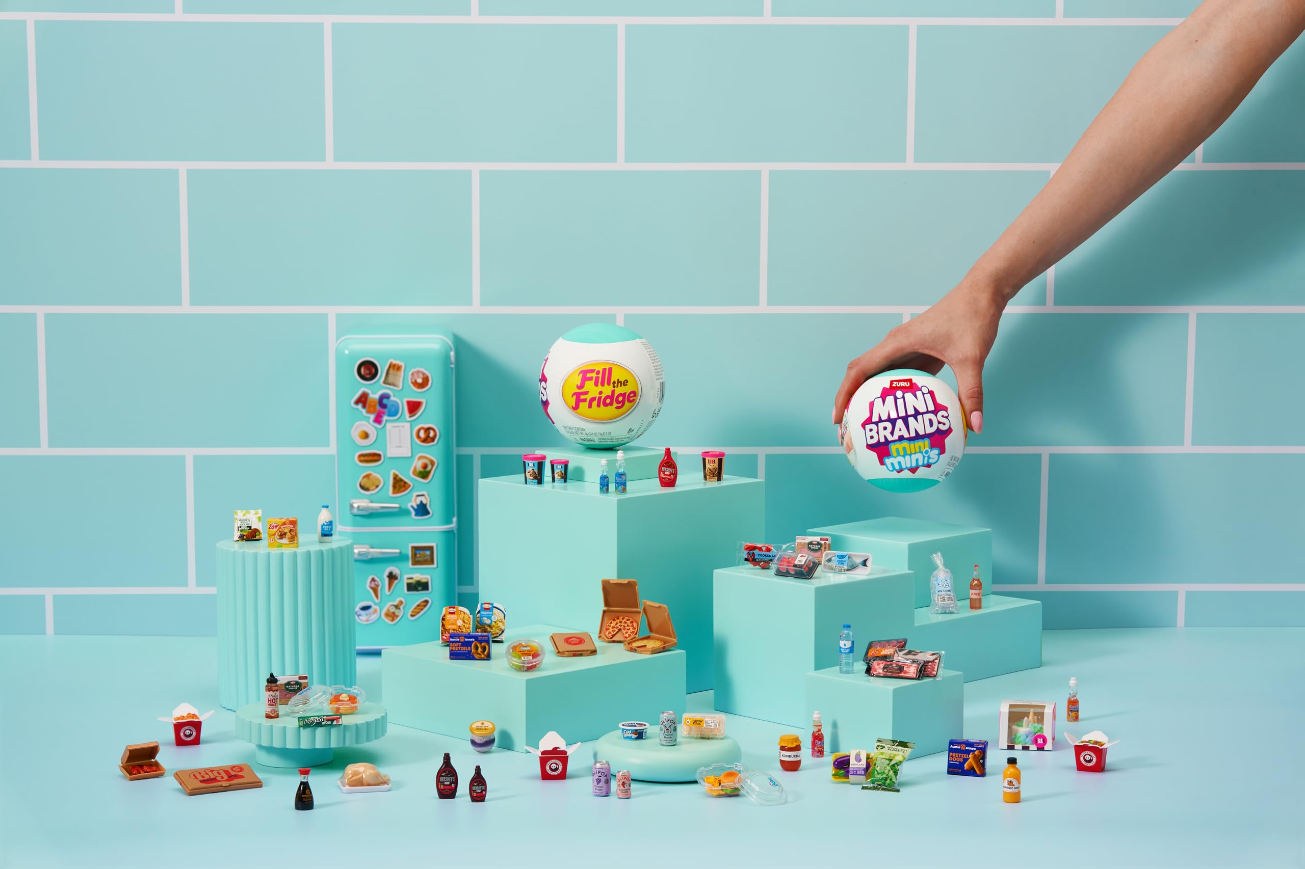 Mini Brands Fill The Fridge Mini Minis Series 1 by ZURU, Collectible Miniature Toy, (2 Capsules)