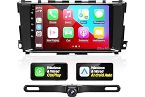 SizxNanv Android Radio Updated Touch Screen Compatible with Wireless Carplay Android Auto,Car Stereo Bluetooth Navigation Multimedia Player GPS WiFi Backup Camera Head Unit for Altima TEANA 2013-2018