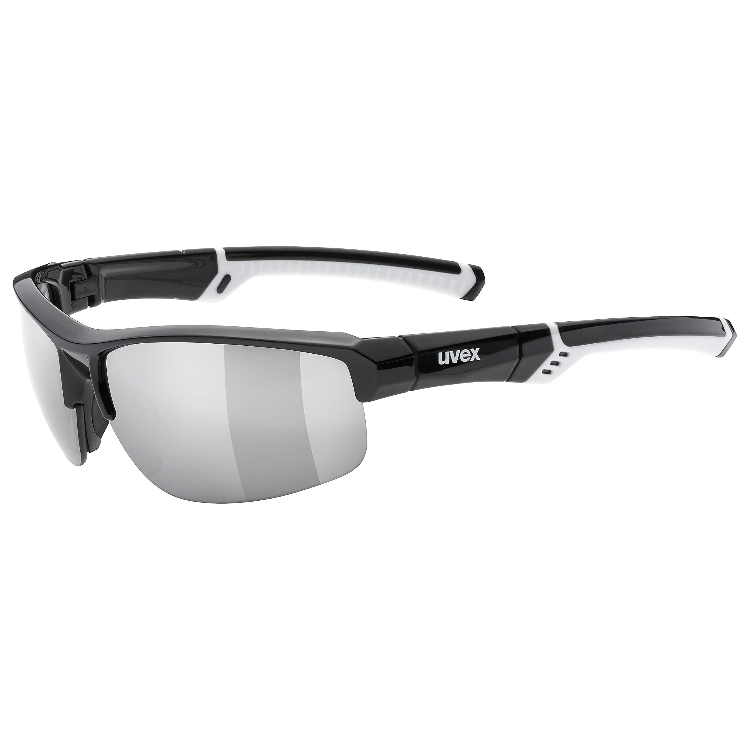 uvex Sportstyle 226 - Sports Sunglasses for Men and Women - Mirrored Lenses - Comfortable & Non-Slip - Black White/Silver - One Size — image 1