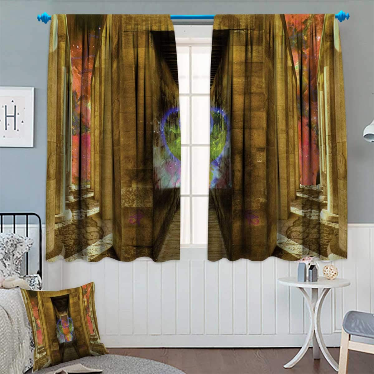 Amazon Com Egypt Blackout Curtain Unusual Mystical Icon Inside