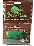 10pc Smell Proof Storage Bags - Reusable, Zipper Closure, Polypropylene (PP), Green, 3.37 x 2.13 Inches, Sealed and Reinforced
