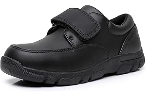 Ahannie Boys School Shoes Kids Oxford Uniform Black Dress Shoes