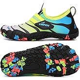 UBFEN Water Shoes for Kids Boys Girls Aqua Socks Barefoot Beach Sports Swim Pool Quick Dry Lightweight Toddler Little Big Kid