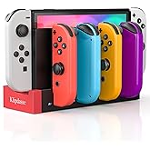 Switch Controller Charger Dock for Nintendo Switch 1/OLED for 4 Joy-Cons | Fast Charging Station for 4 Joycons, Stand for Nintendo Switch Dock Accessories, with LED Indicator &amp; Extra USB 2.0 Port