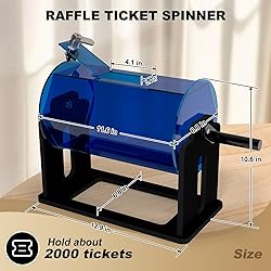Raffle Drum, Raffle Ticket Spinner Drum with Silent