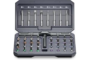 AMIR 42 in 1 Ratchet Screwdriver Set, Magnetic Screwdriver Set with 40 PCS Multi Bit, DIY Repair Tool Kit with Ratchet T Handle, Screw Driver Set Kit for Tools,Bicycle,Electronic Repair