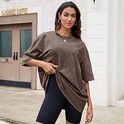Wrenpies Oversized T Shirts for Women Vintage Basic