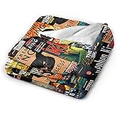 Horror Book Cover Throw Blanket – Ultra-Soft 3D Printed Flannel Blanket for Beds, Couches & Travel(60