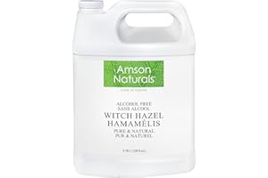 Witch Hazel Distillate (Alcohol free) 3.78 Litres / 1 Gallon / 128 oz – for Face Body Hair by Amson Naturals.
