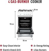 Haden 50cm Gas Cooker White 4 Burner Hob Conventional Oven Grill LPG Kit view 2