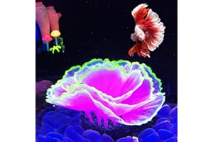 BESIMPLE Aquarium Coral Ornament Glowing Effect Coral Decor Resin Fish Tank Plants Decoration for Aquarium Tank Landscape(Purple)