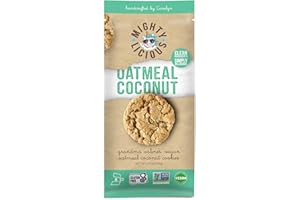 · MIGHTY · MONKEY Mightylicious – Handcrafted Coconut Cookies | Soft & Chewy | Gluten Free | Dairy-Free | non-GMO | Kosher | Vegan | Better for You Snack | Allergen Friendly | Vegan Oatmeal Coconut Cookies- 7.4 Oz