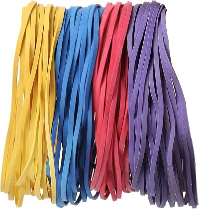 ZZLBZN 25Pcs Large Elastic Rubber Bands 180mm Sturdy Thick Colored