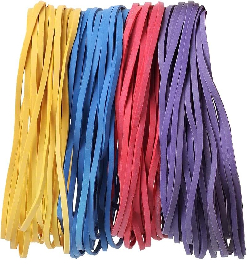 ZZLBZN 25Pcs Large Elastic Rubber Bands 180mm Sturdy Thick Colored