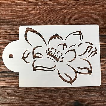2 Pcs Pleine Fleur De Lotus Cookie Gâteau Pochoir Moule à