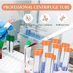 Konohan 200 Pcs Conical Centrifuge Tubes Plastic