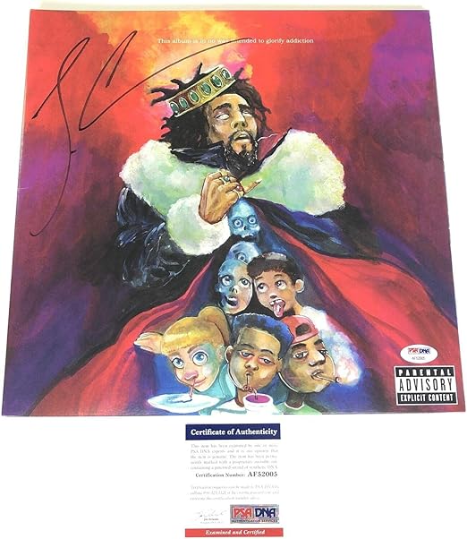 J Cole Signed Kod Lp Vinyl Psa Dna Album Autographed At Amazon S