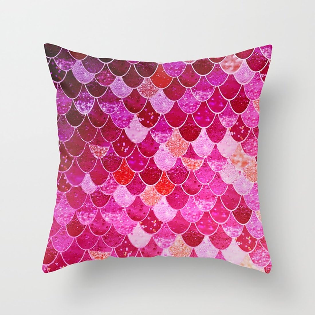 FunktionDecor Throw Pillow Cover Pink Mermaid