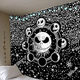 Onzutz Nightmare Before Christmas Tapestry Wall Hanging Starry Night Sky Gift For Movie Lover Tapestry Skin-Friendly Tapestry
