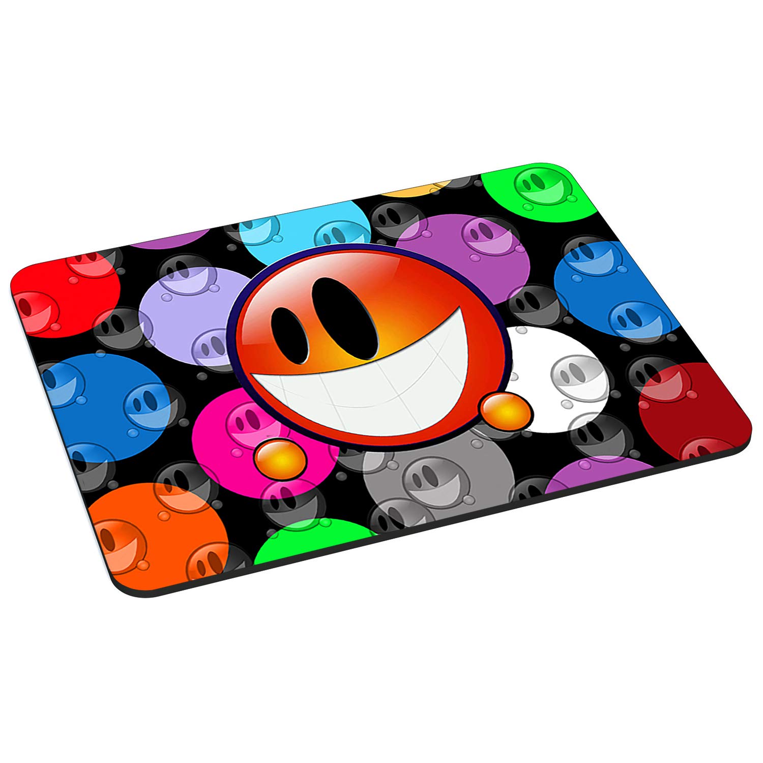 Pedea Neoprene Orange Smiley Design Mouse Mat