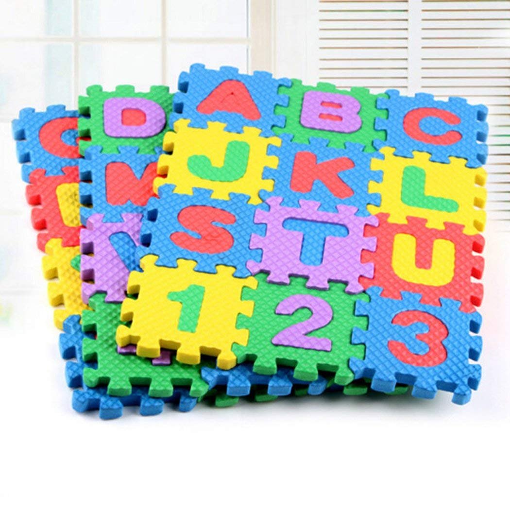 36PCS Baby Alphanumeric Puzzle Foam Mats Non-Toxic Material Toy Gift