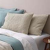 PHF Ultra Soft Waffle Weave Pillow Shams King Size, No Insert, 2 Pack 20" x 36" Pillowcases,Breathable & Skin-Friendly Pillow Cases, Stylish Decorative Bed Pillow Cases Covers, Light Taupe/Linen