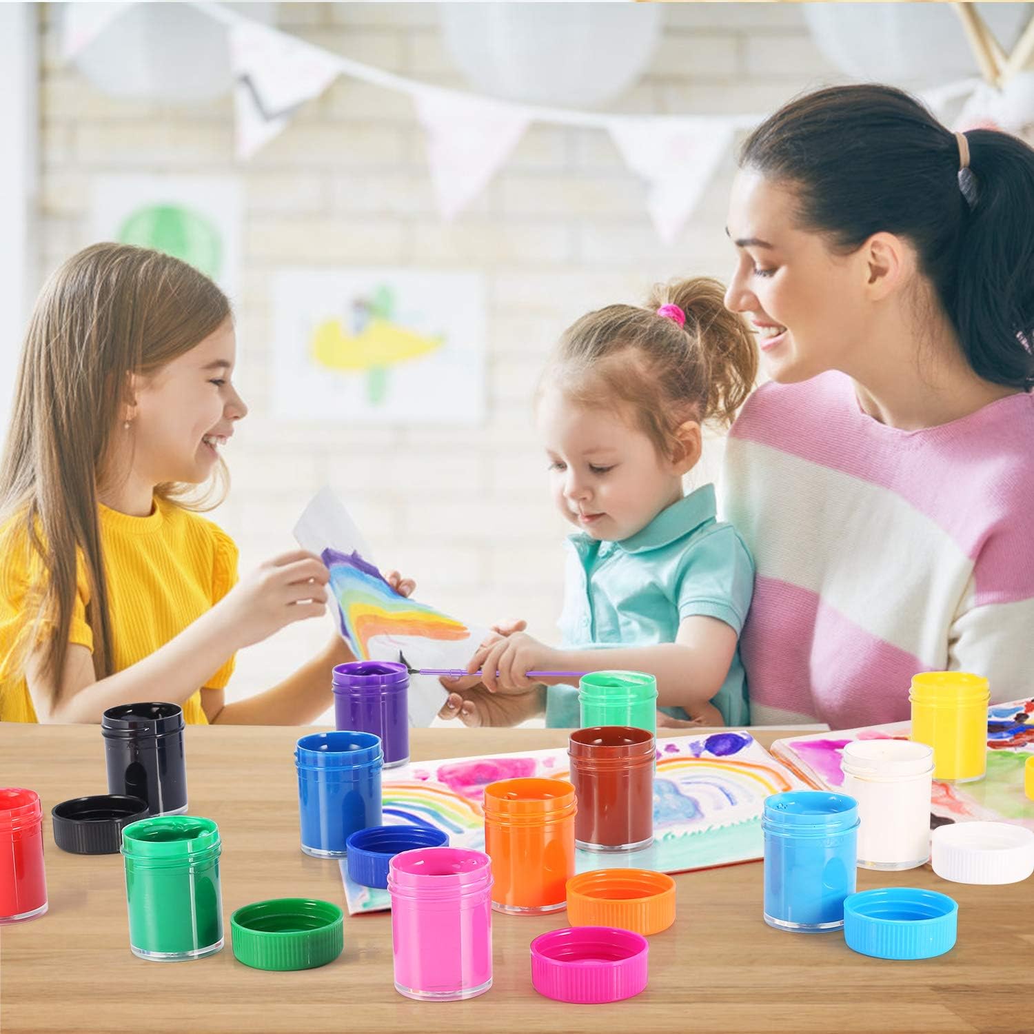 Finger Paint 12 Colors Washable Finger Paint Non-Toxic Kids Finger Paint for Kids & Toddlers Age 3+: Home Improvement
