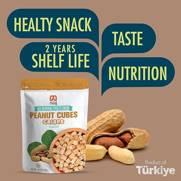 MAG FREEZE DRIED FRUIT CANDY NATURAL PEANUTS CHIPS FRESH AND DEHYDRATED UNSALTED NUTS CUBES FROZEN DRY HEALTY FOOD TRAVEL SNACKS GLUTEN FREE FOR MUESLI SMOOTHIE EXTRA 1 PACK GIFT PACK OF 6 1.41 OZ EACH