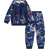 Toddler Boys Colorful Paint - Splatter Hoodie And Jogger Set, Soft Cotton Blend For All - Day Comfort