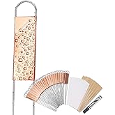 Wanapure 25PCS Copper Metal Plant Tags Plant Labels with 50Pcs Labels, Rainproof PET Film & Permanent Pen, 8" Weatherproof Banner Garden Markers, Marking Protection Seedling Signs Nursery Tags