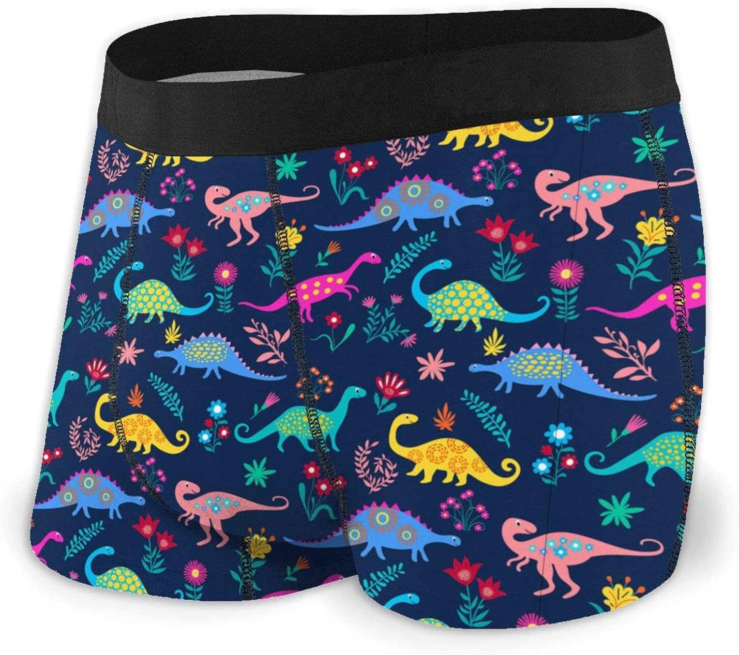 Dinosaur Underwear Men'S Boxer Briefs Men'S No Ride Up Underwear Boxers